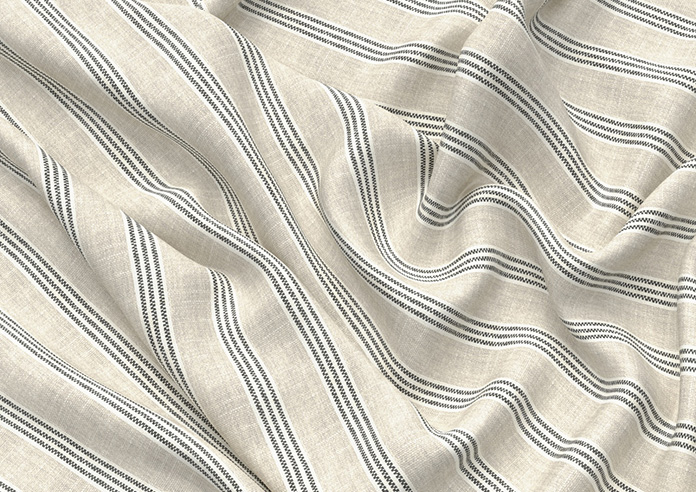 Emily Bond George Stripe Print, Charcoal - Twist&Fit Roman Blind - Image 4